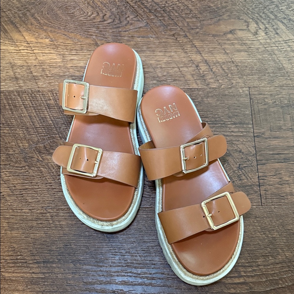 Steven Madden Brown Platform Sandals Size 8.5